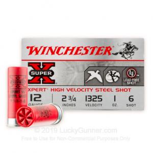 Winchester Super X 12-Gauge Shotgun Shells, #6 Shot, 25-Ct.