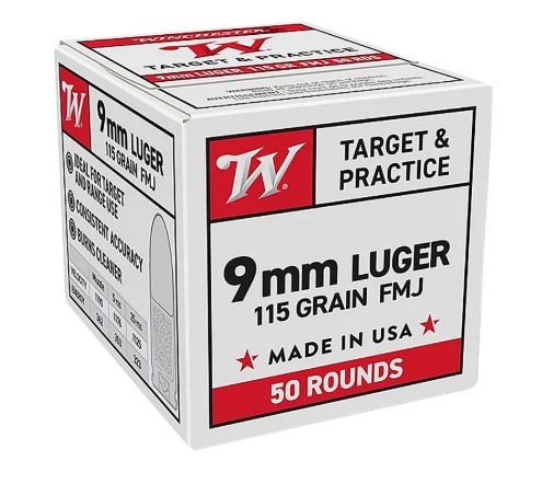 Winchester 9mmLuger 115gr FMJ